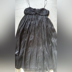 Zara Basic Women Spaghetti Strap Cocktail Wedding Party Black Dress. Size Large